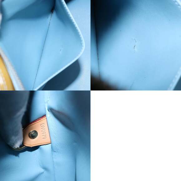 LOUIS VUITTON Monogram Vernis Houston Hand Bag Baby Blue M91005 - Picture 13 of 13